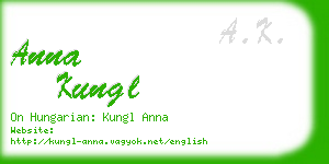 anna kungl business card